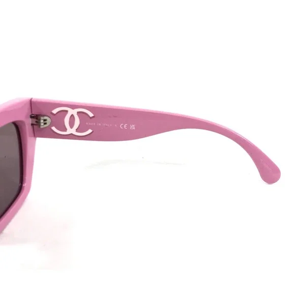 Chanel Sunglasses 5527-A c.1776/53 Polished Pink Asian Fit Frames w/ Gray Lenses - Picture 8 of 13